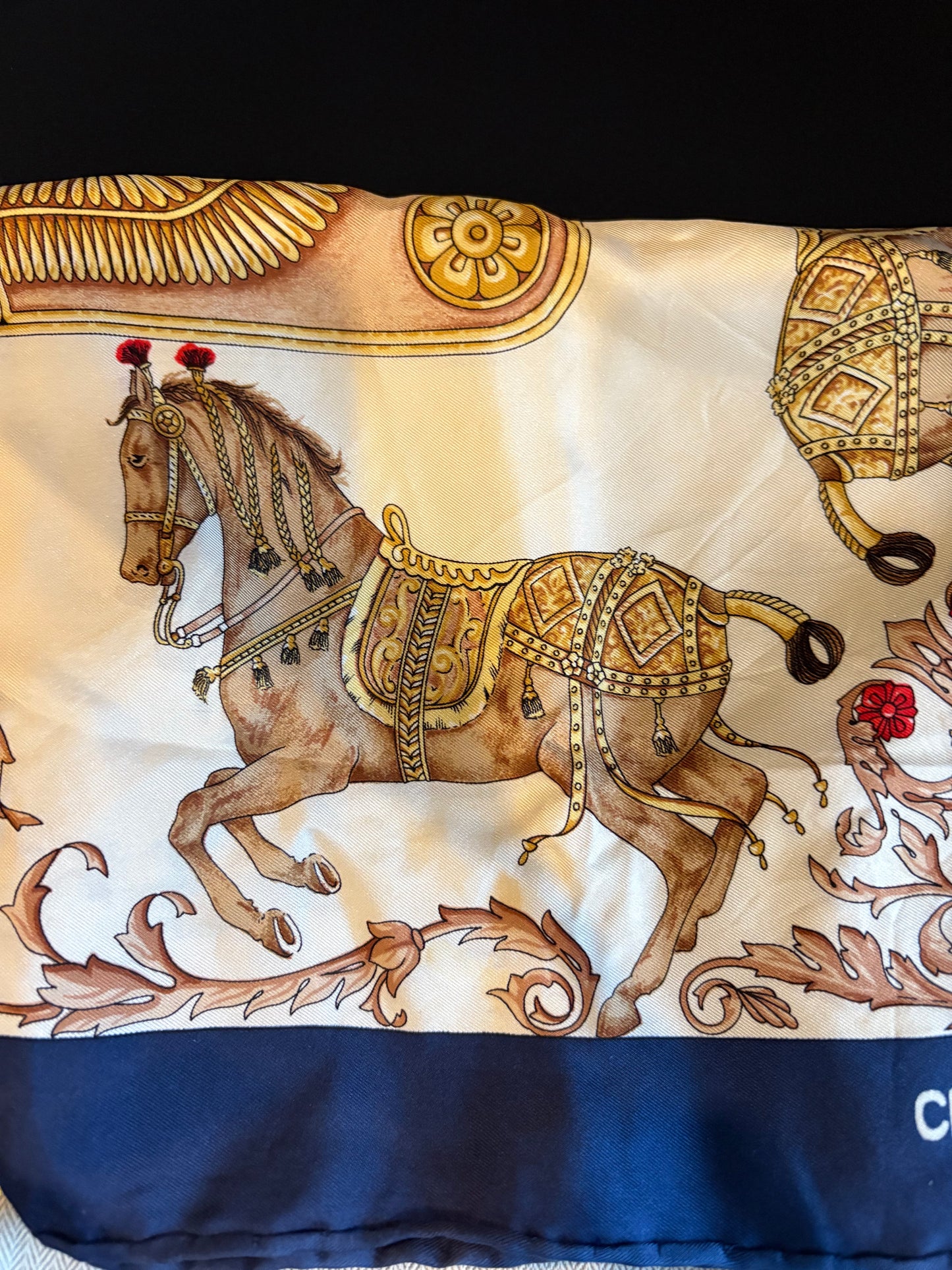 Celine Blue Silk Scarf