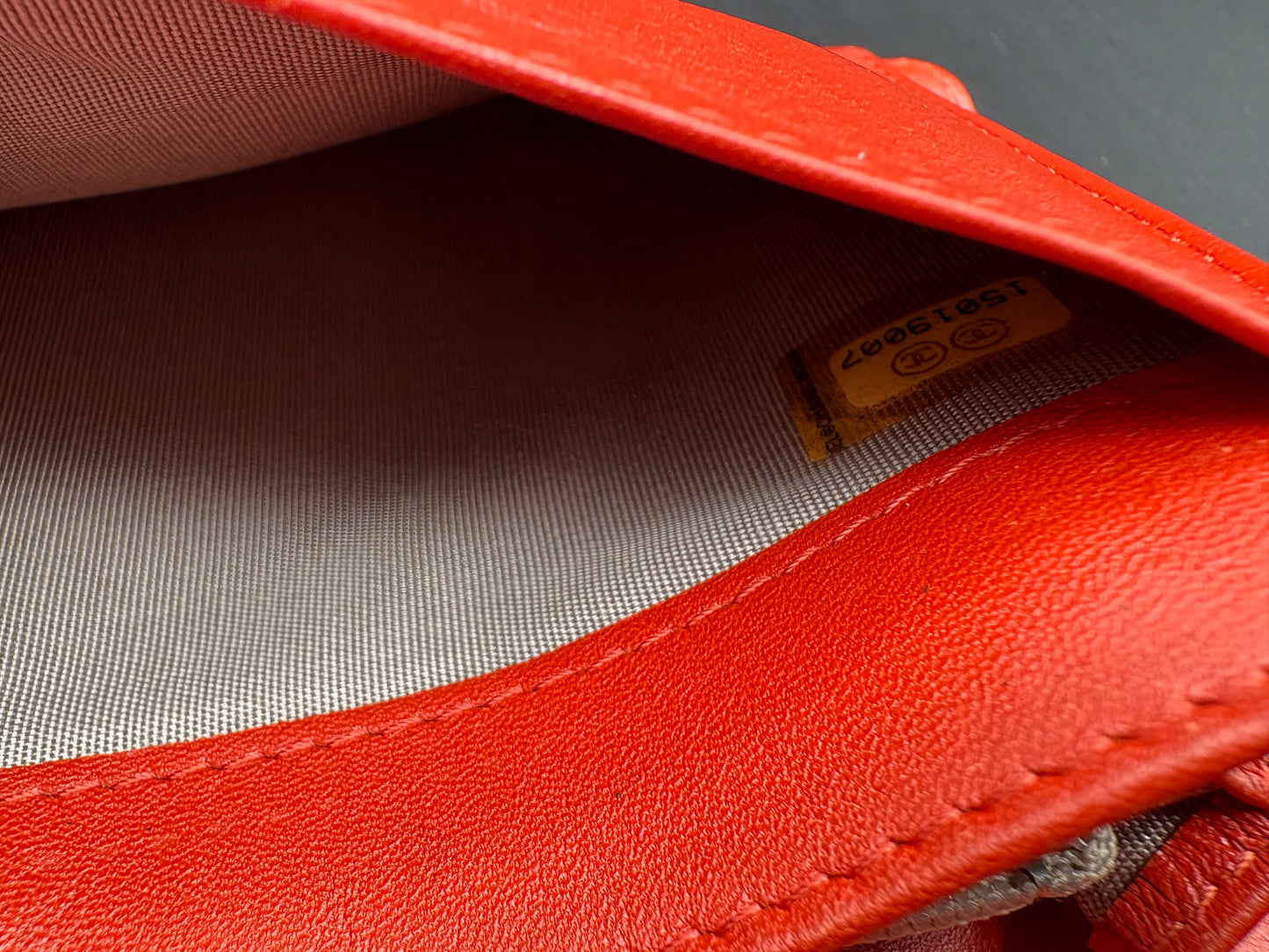 Chanel Orange Patent Long Wallet