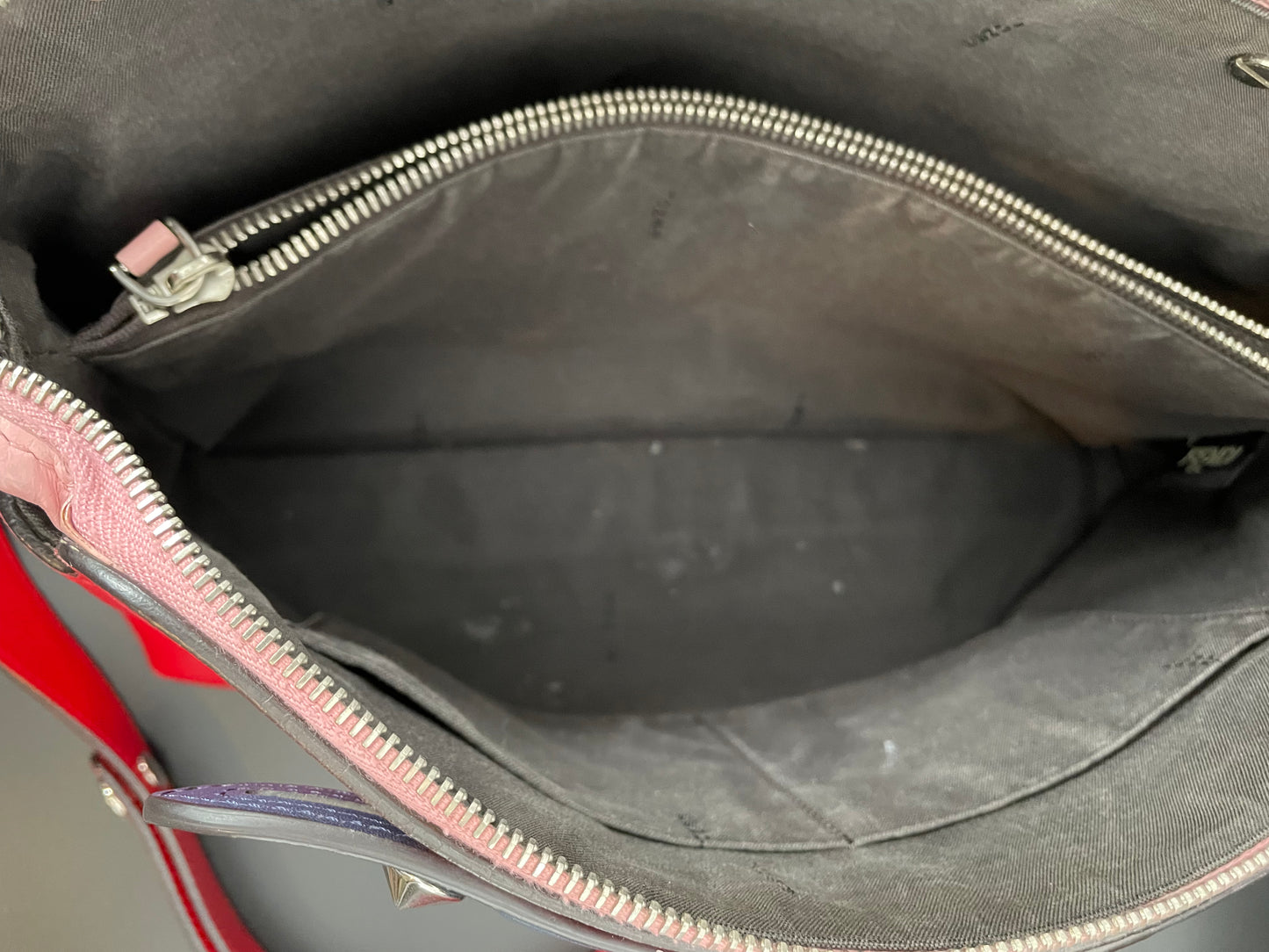 Fendi Vitello Dolce By the Way Boston Leather Handbag