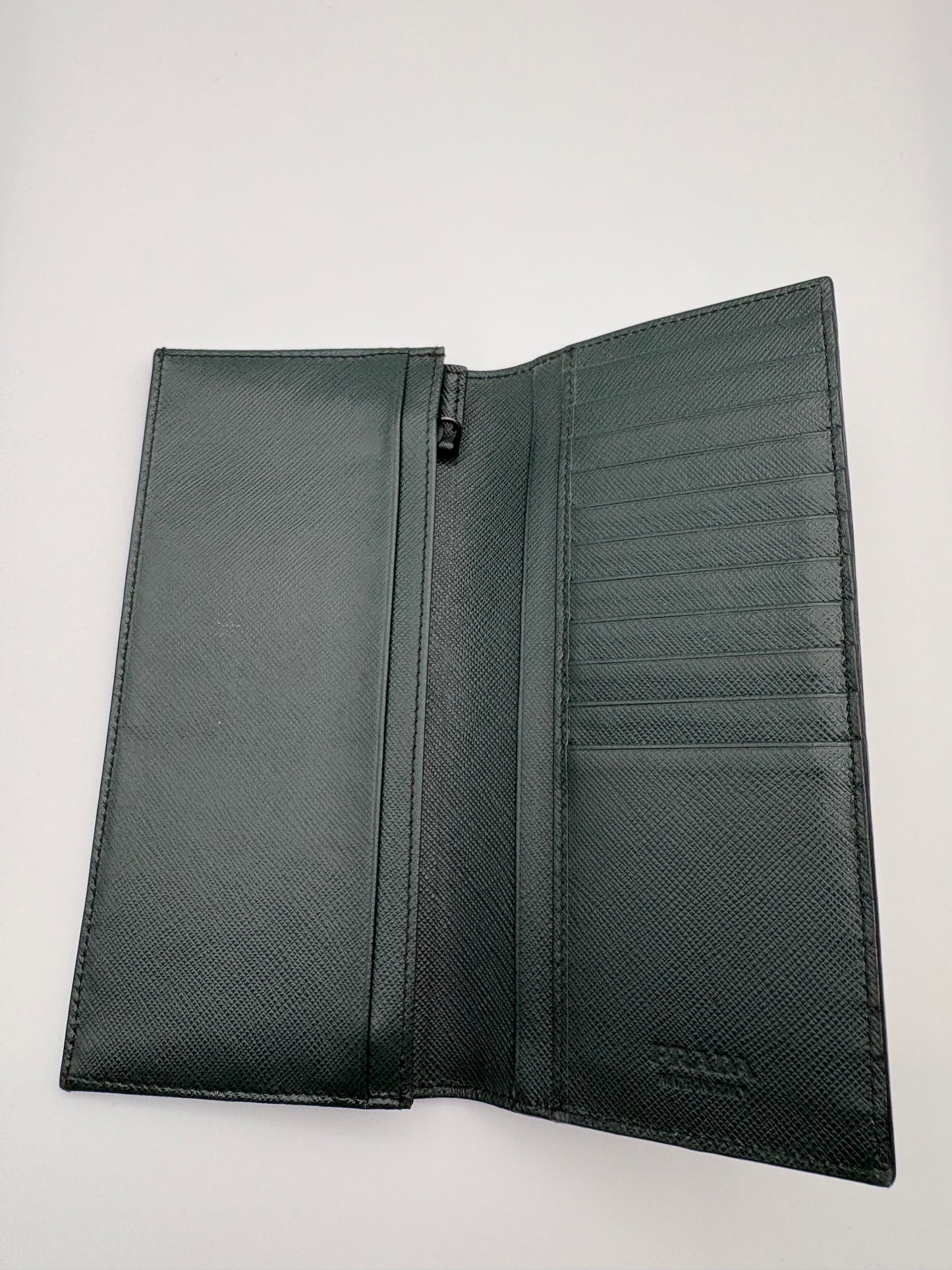 Prada Black Saffiano Long Walelt