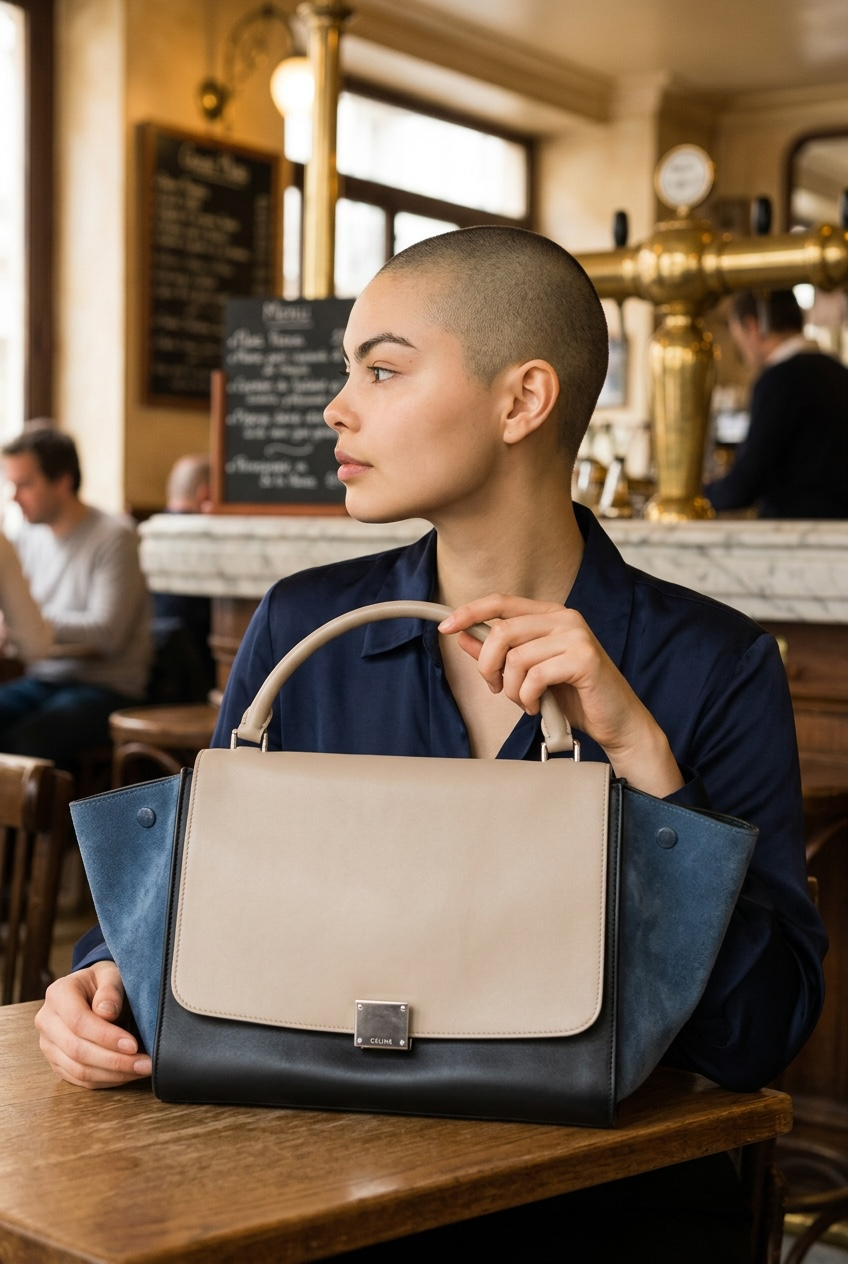 Celine Trapeze Leather/Suede Bag