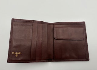 CHANEL Brown Caviar Bi-Fold