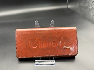 Chloe Brown Long Wallet- Vintage