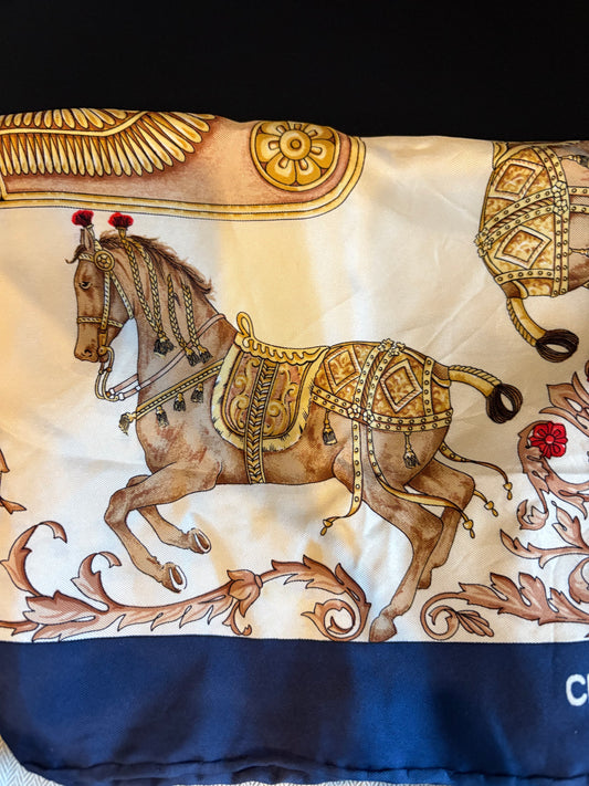 Celine Blue Silk Scarf