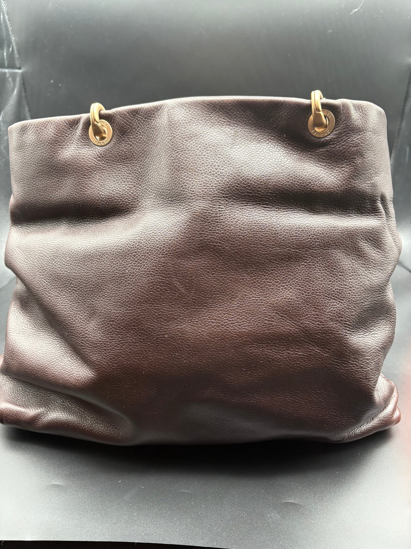 Timeless Tote – Brown Calfskin with Gold Hardware