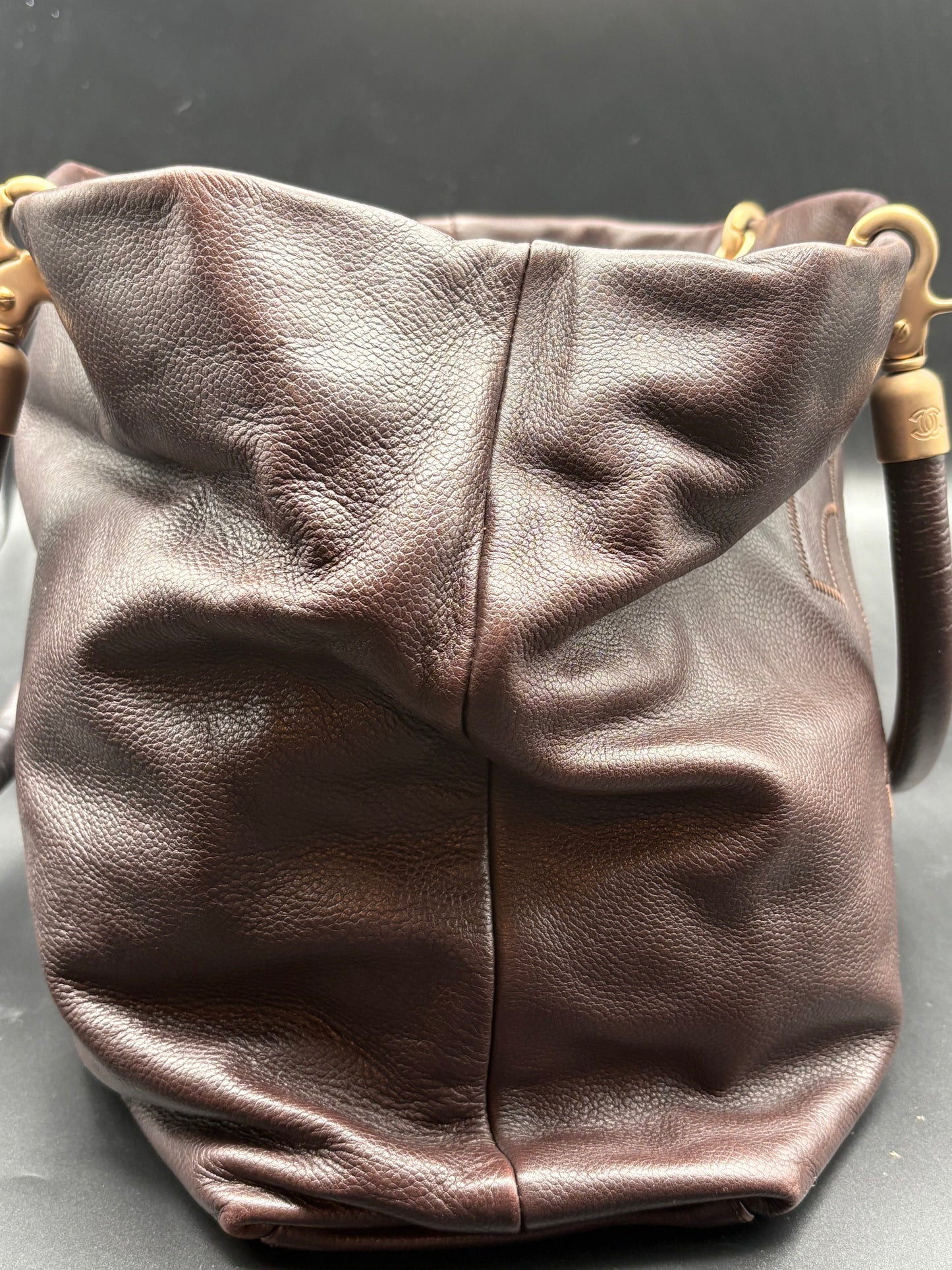 Timeless Tote – Brown Calfskin with Gold Hardware
