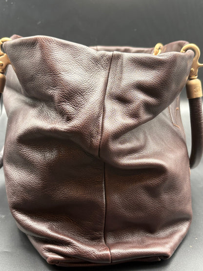 Timeless Tote – Brown Calfskin with Gold Hardware