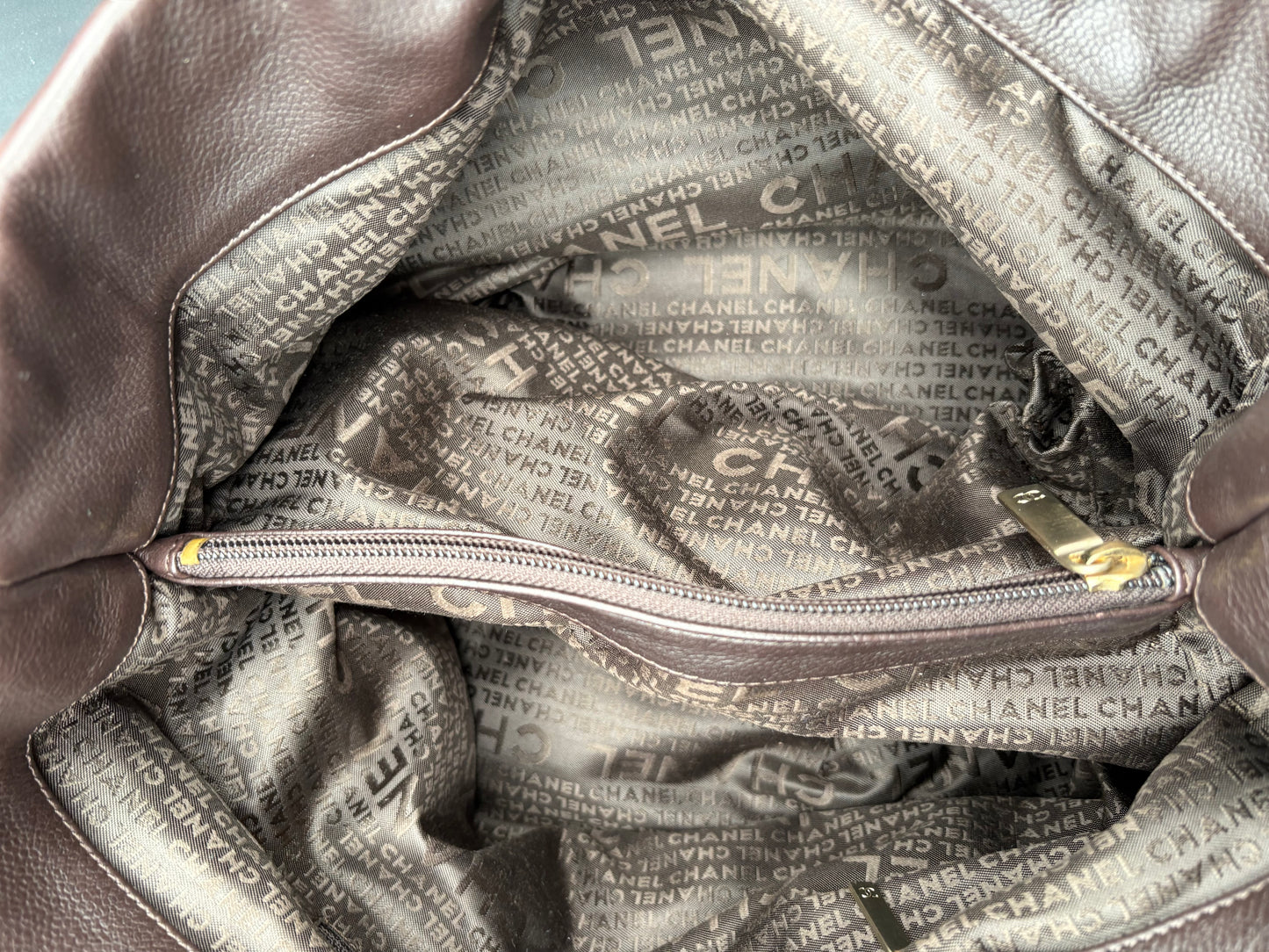 Timeless Tote – Brown Calfskin with Gold Hardware