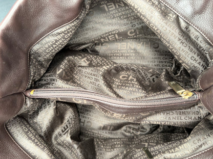 Timeless Tote – Brown Calfskin with Gold Hardware
