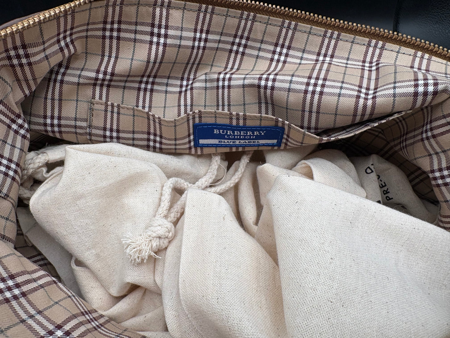 Burberry Black Denim Two way tote (Blue Label)