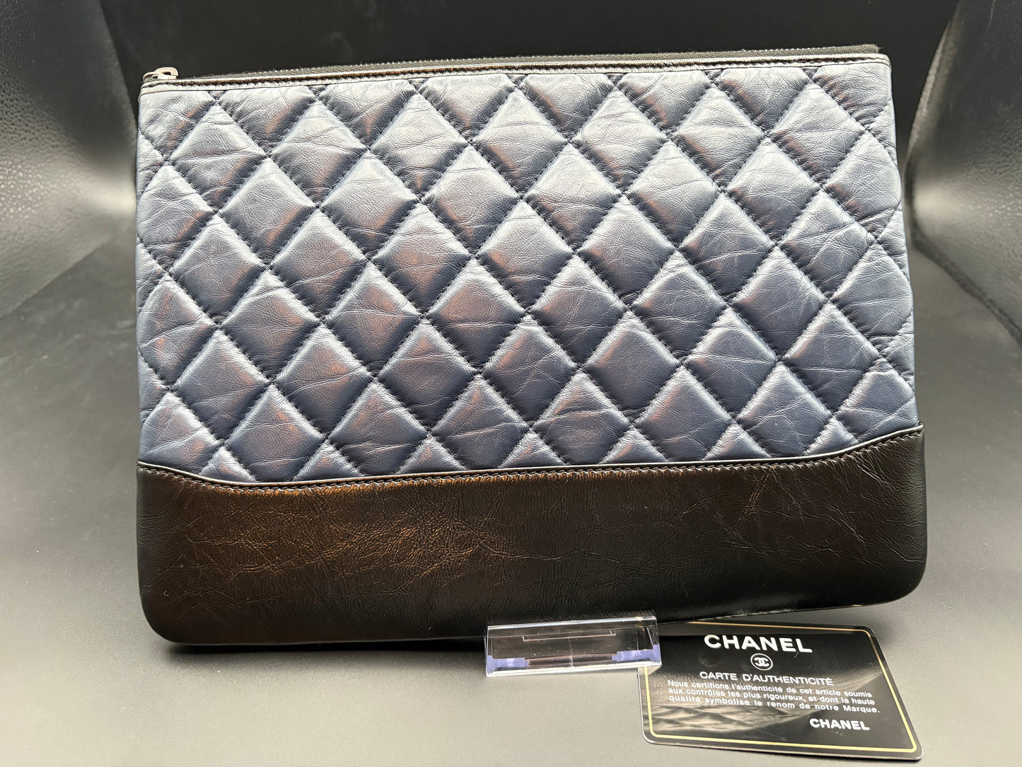 Chanel Quilted Leather Clutch / Pouch
