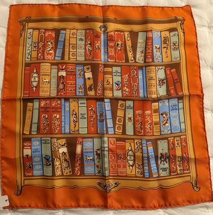 Hermès “Bibliothèque” Silk Scarf