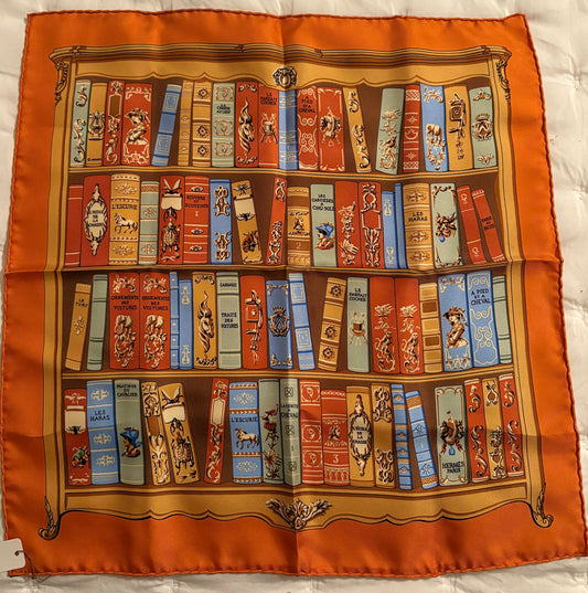 Hermès “Bibliothèque” Silk Scarf