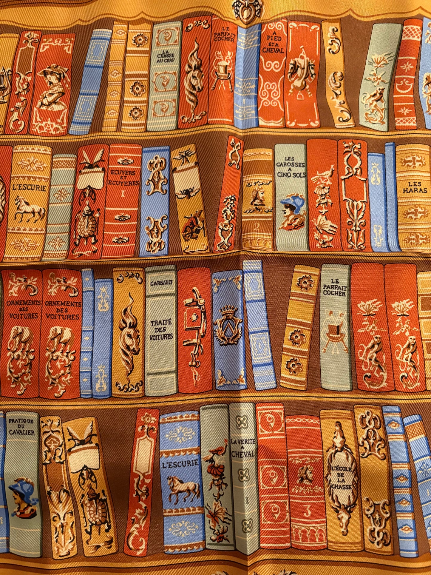 Hermès “Bibliothèque” Silk Scarf