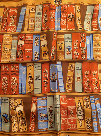 Hermès “Bibliothèque” Silk Scarf