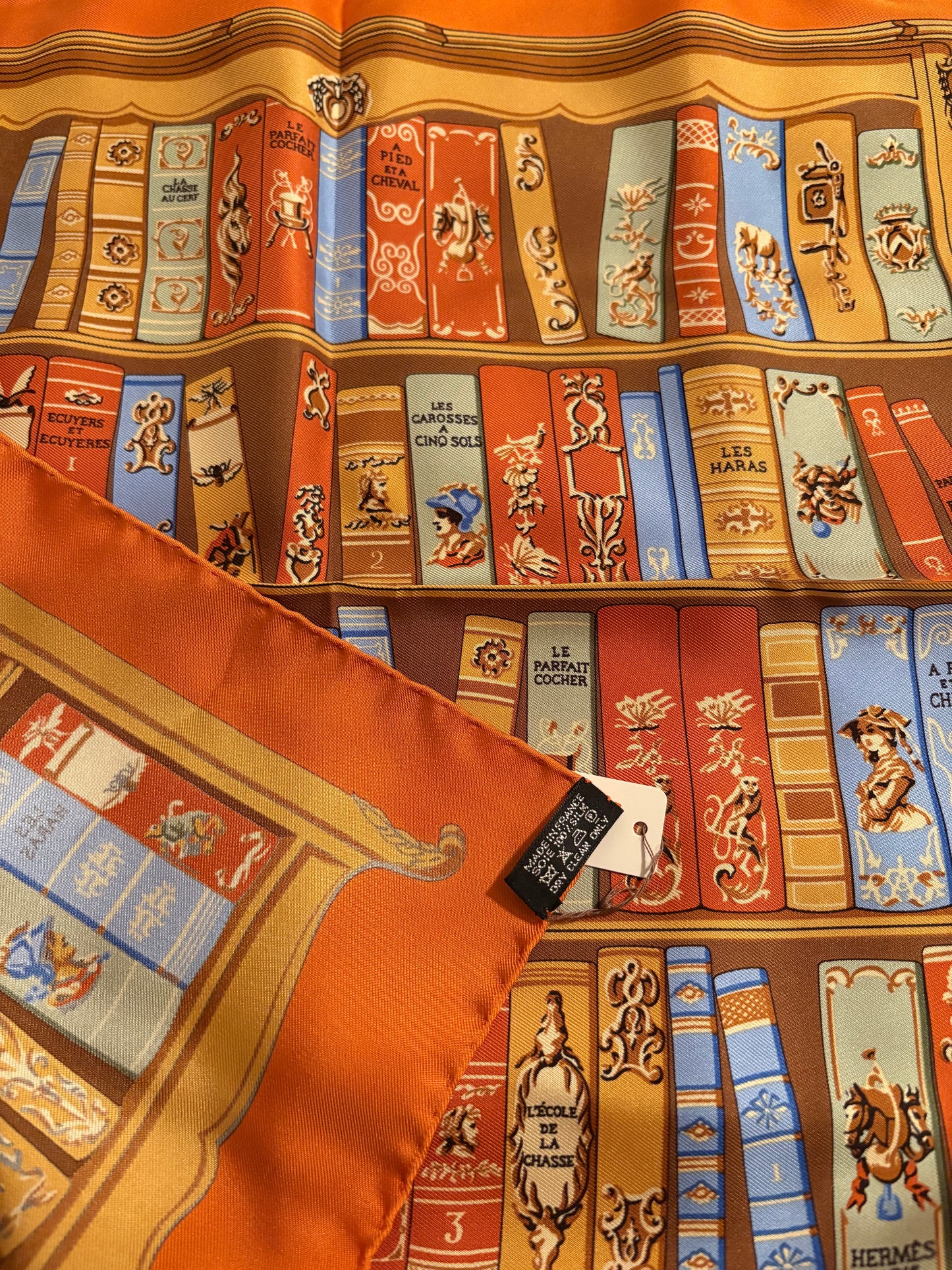 Hermès “Bibliothèque” Silk Scarf