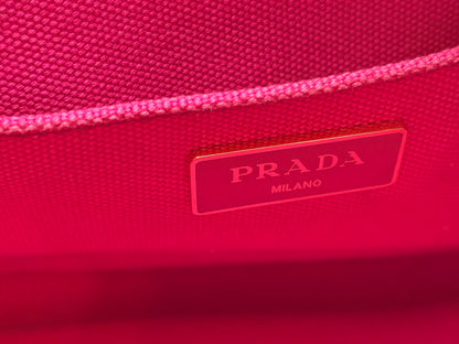 Prada Pink Canvas Canape Tote
