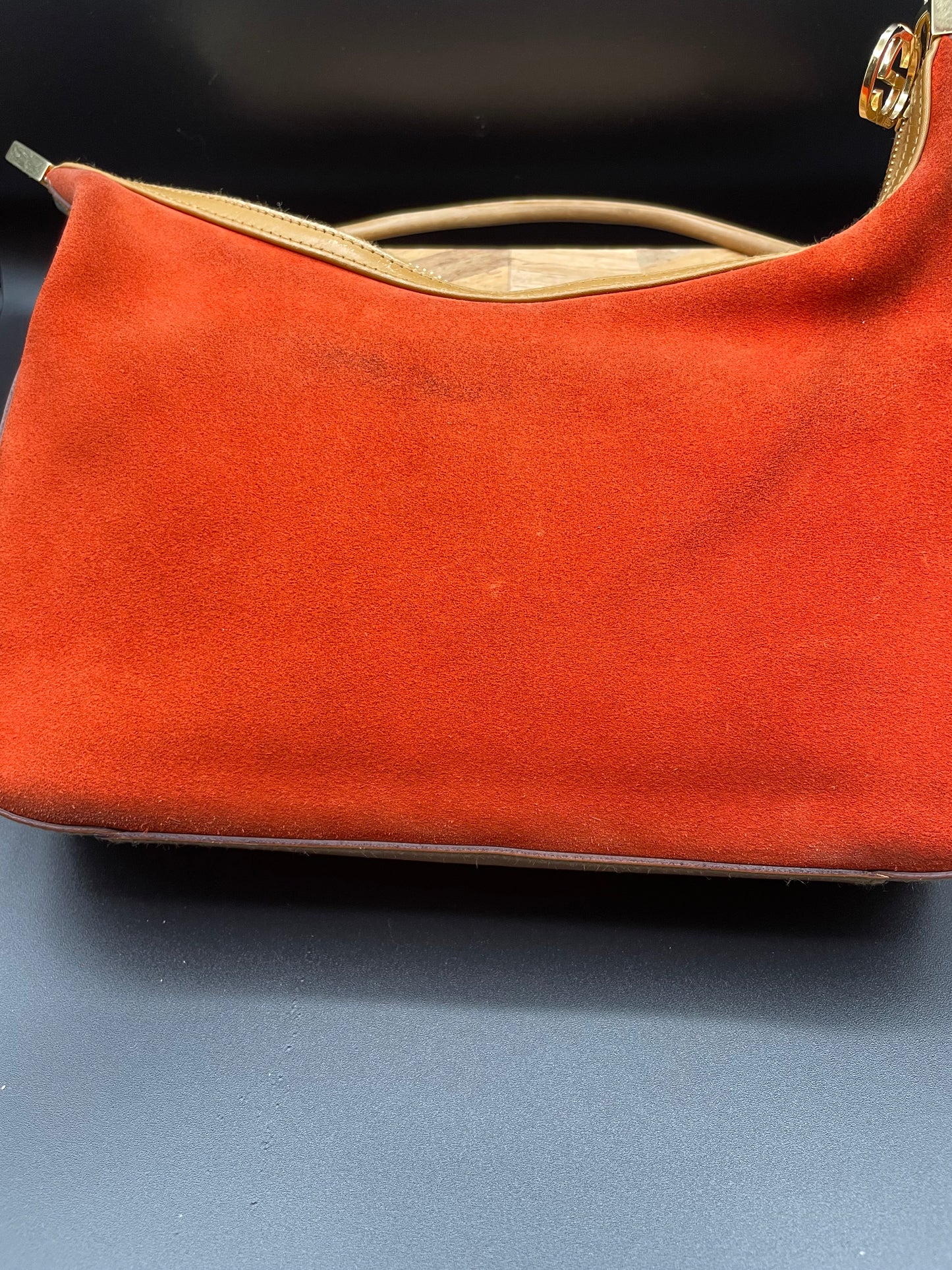 Leather Suede Shoulder Bag