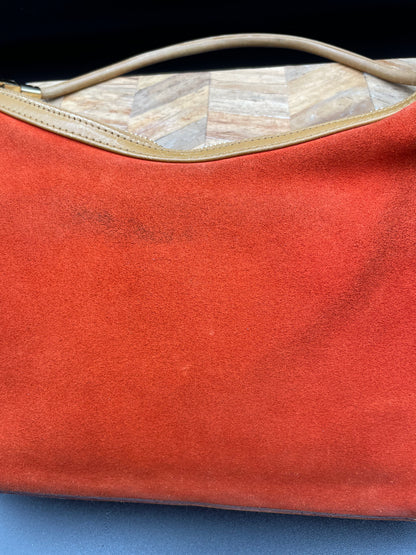 Leather Suede Shoulder Bag