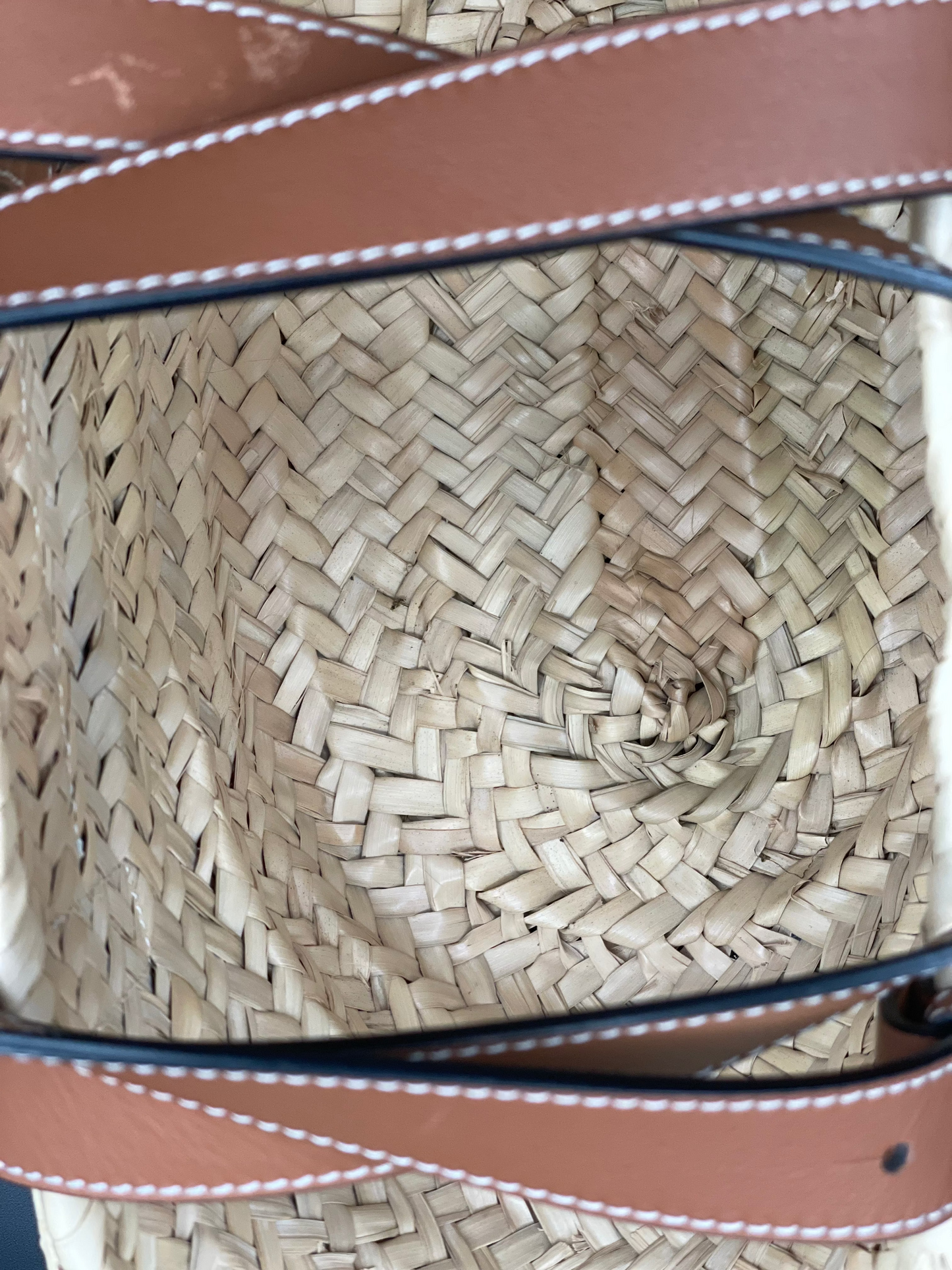 Loewe Raffia Small Basket Tote Natural Tan