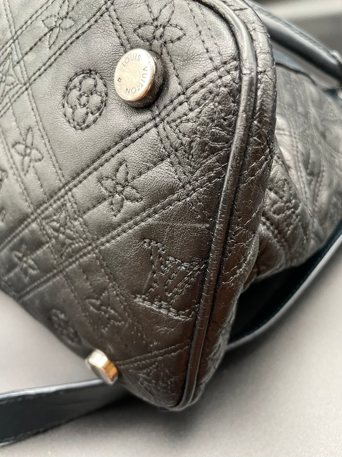 LV Monogram Lambskin Antheia Hobo MM