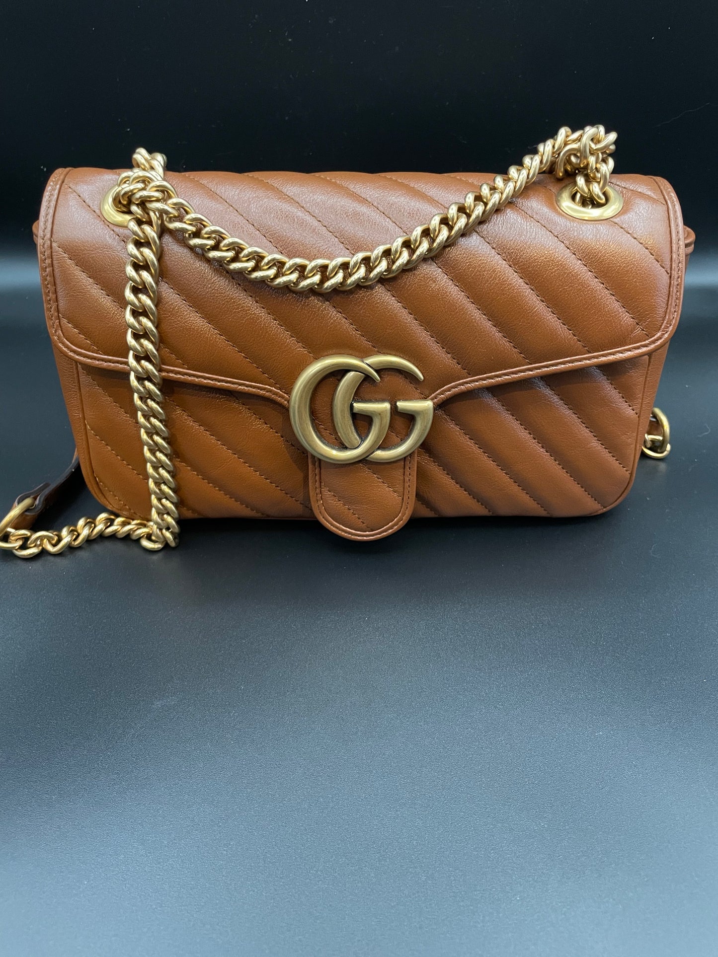 Gucci GG Marmont Flap Leather Handbag