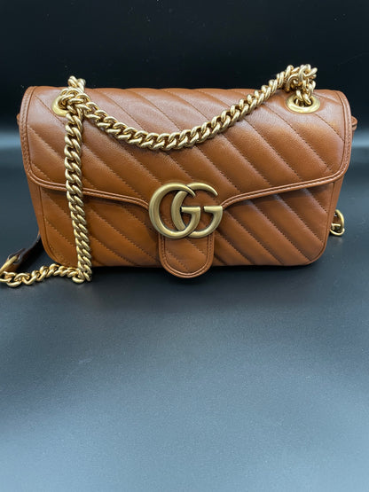 Gucci GG Marmont Flap Leather Handbag