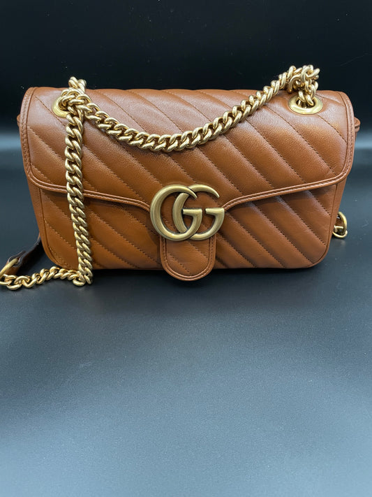Gucci GG Marmont Flap Leather Handbag