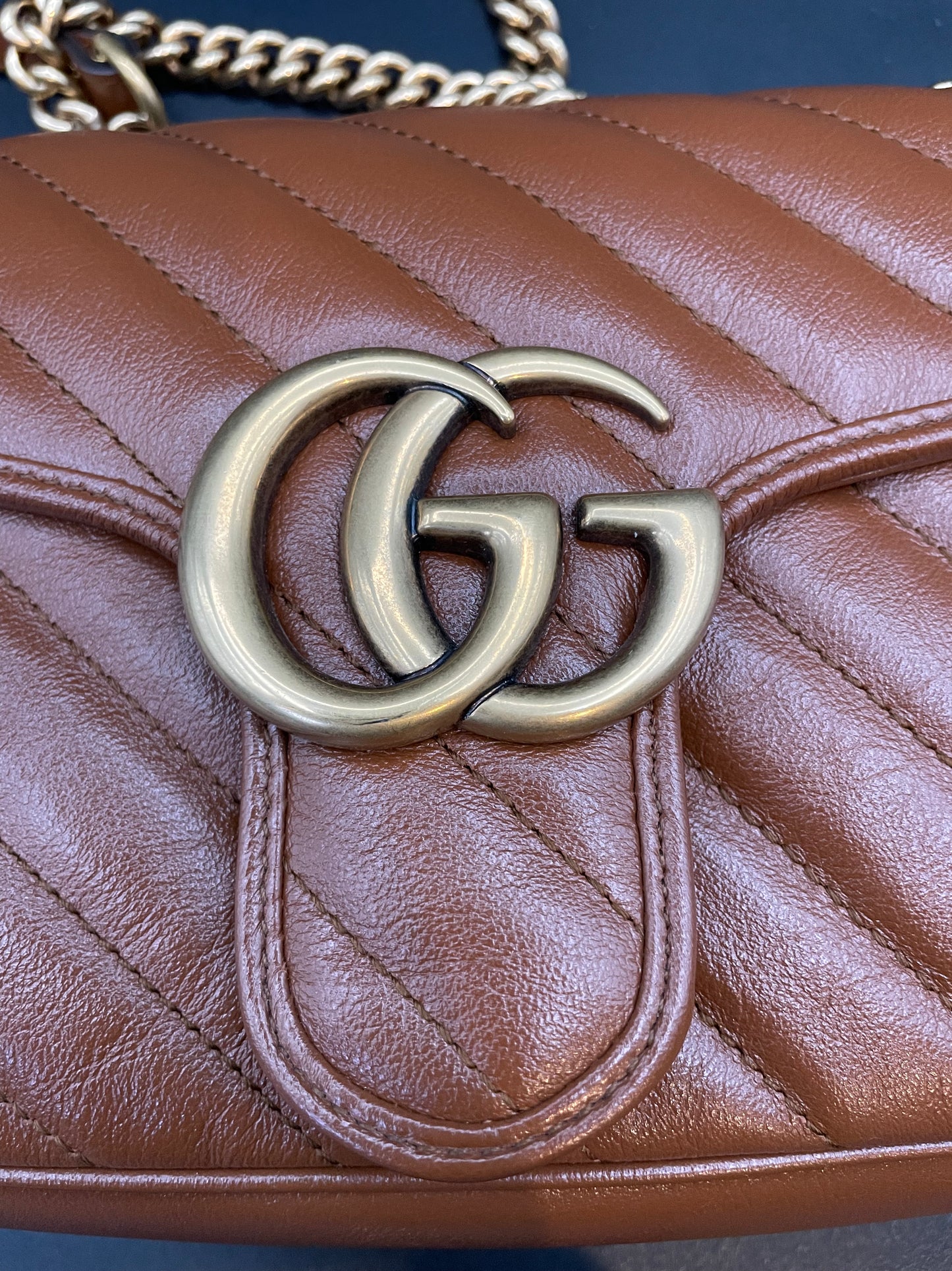 Gucci GG Marmont Flap Leather Handbag
