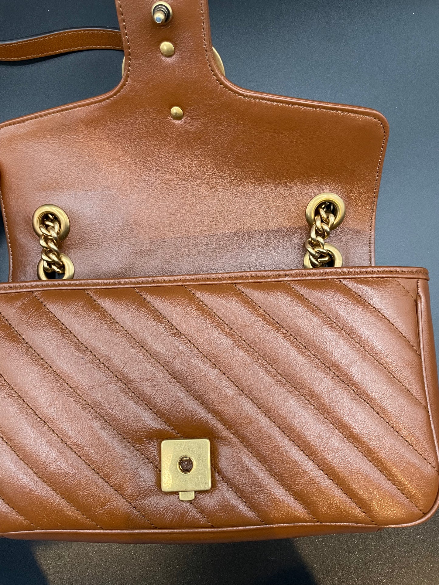 Gucci GG Marmont Flap Leather Handbag