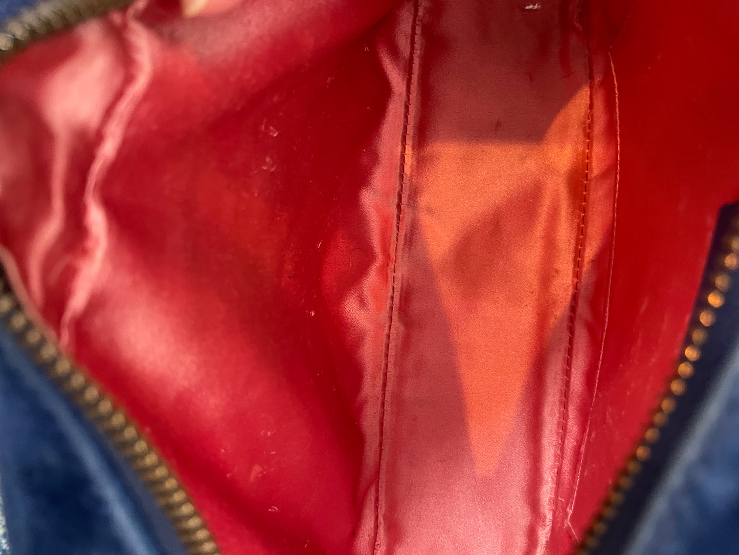 Gucci GG Marmont Matelasse Chain Shoulder bag Navy Velour and leather