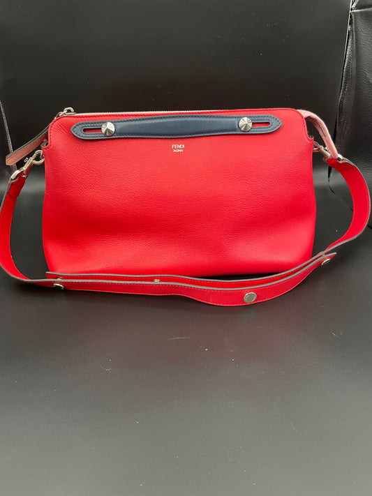 Fendi Vitello Dolce By the Way Boston Leather Handbag