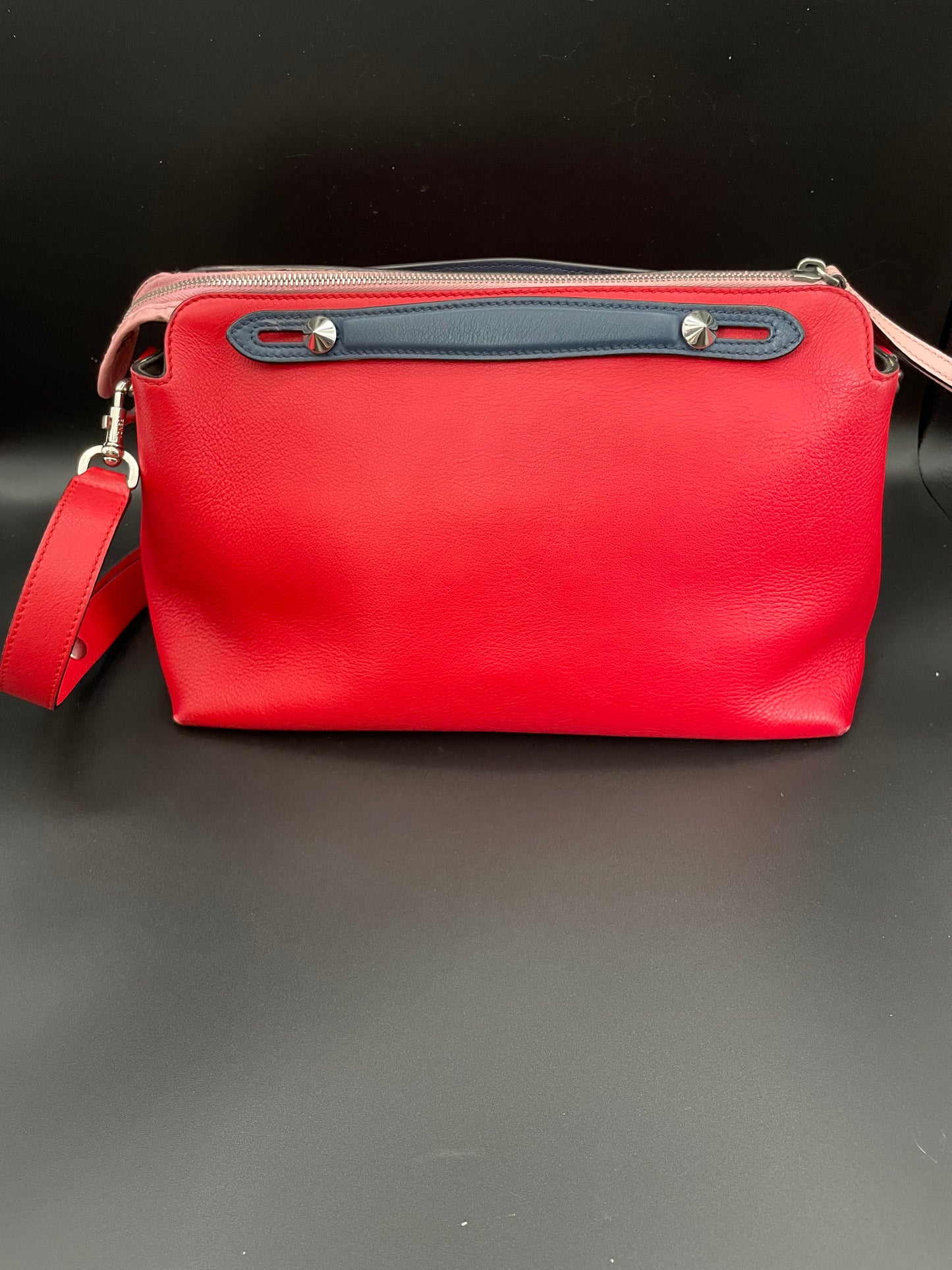 Fendi Vitello Dolce By the Way Boston Leather Handbag