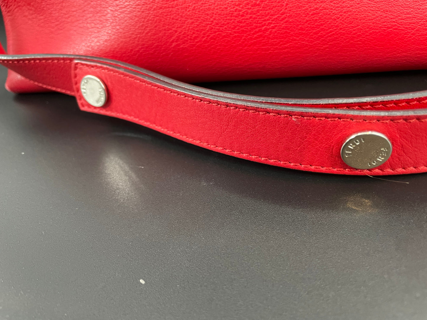 Fendi Vitello Dolce By the Way Boston Leather Handbag