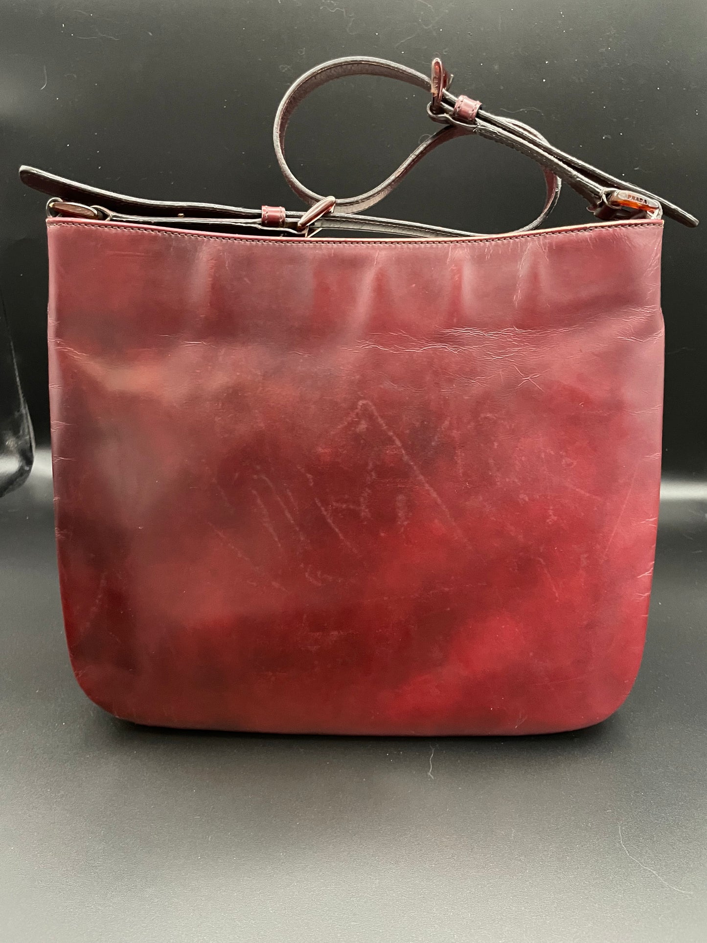 Prada Vintage Maroon Shoulder Bag