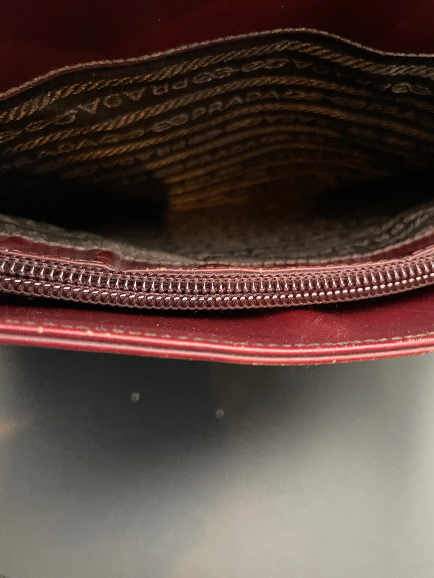 Prada Vintage Maroon Shoulder Bag