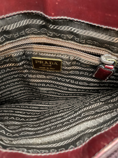 Prada Vintage Maroon Shoulder Bag