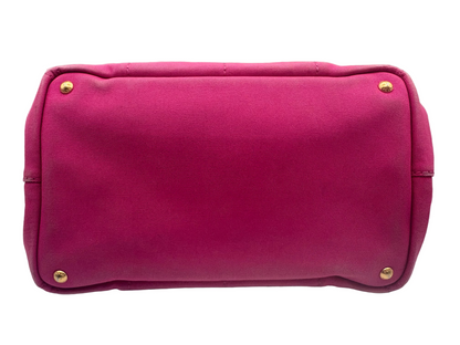 Prada Pink Canvas Canape Tote