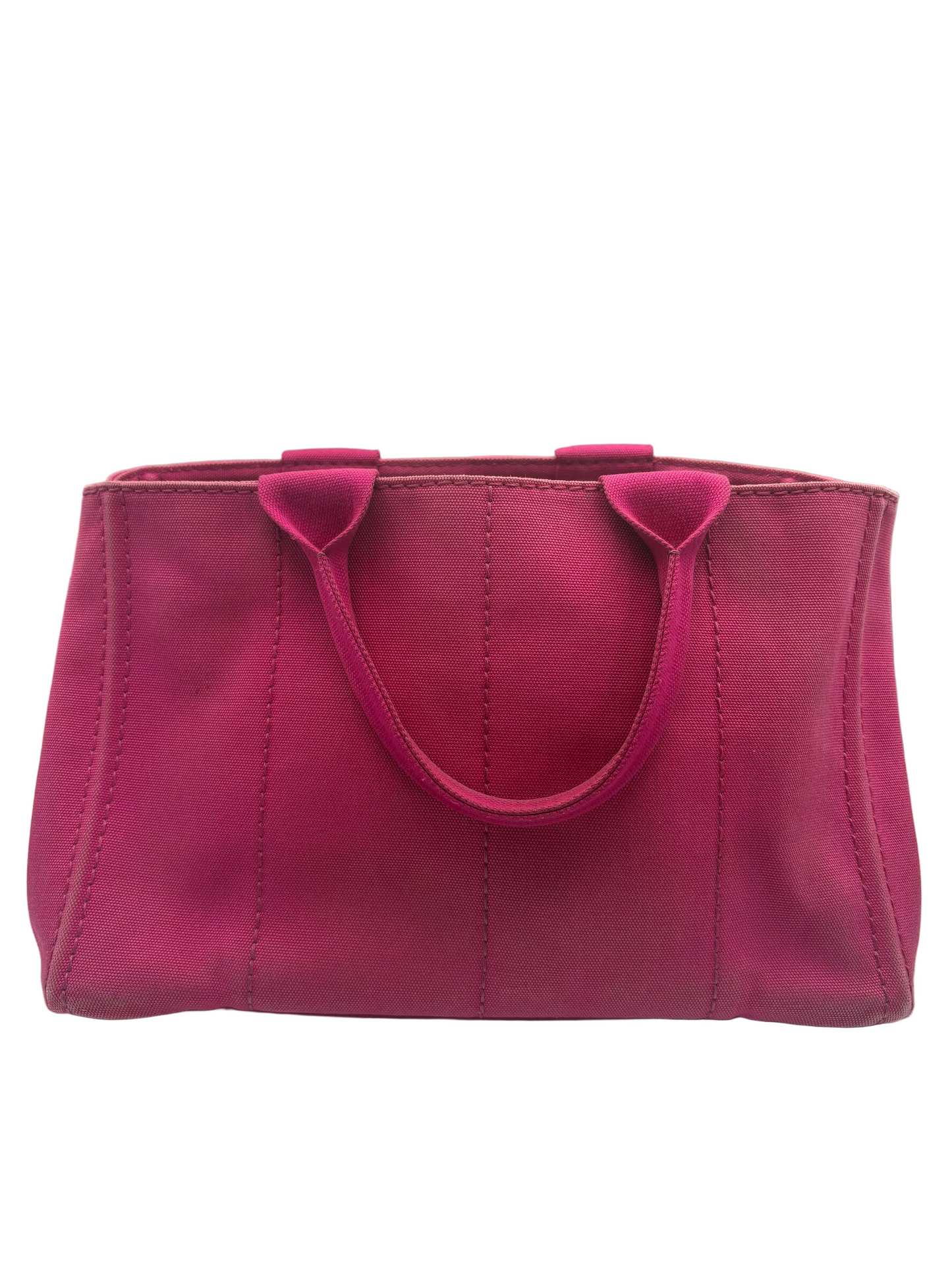 Prada Pink Canvas Canape Tote