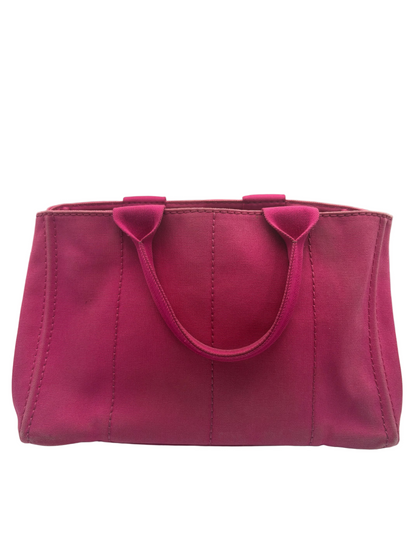 Prada Pink Canvas Canape Tote