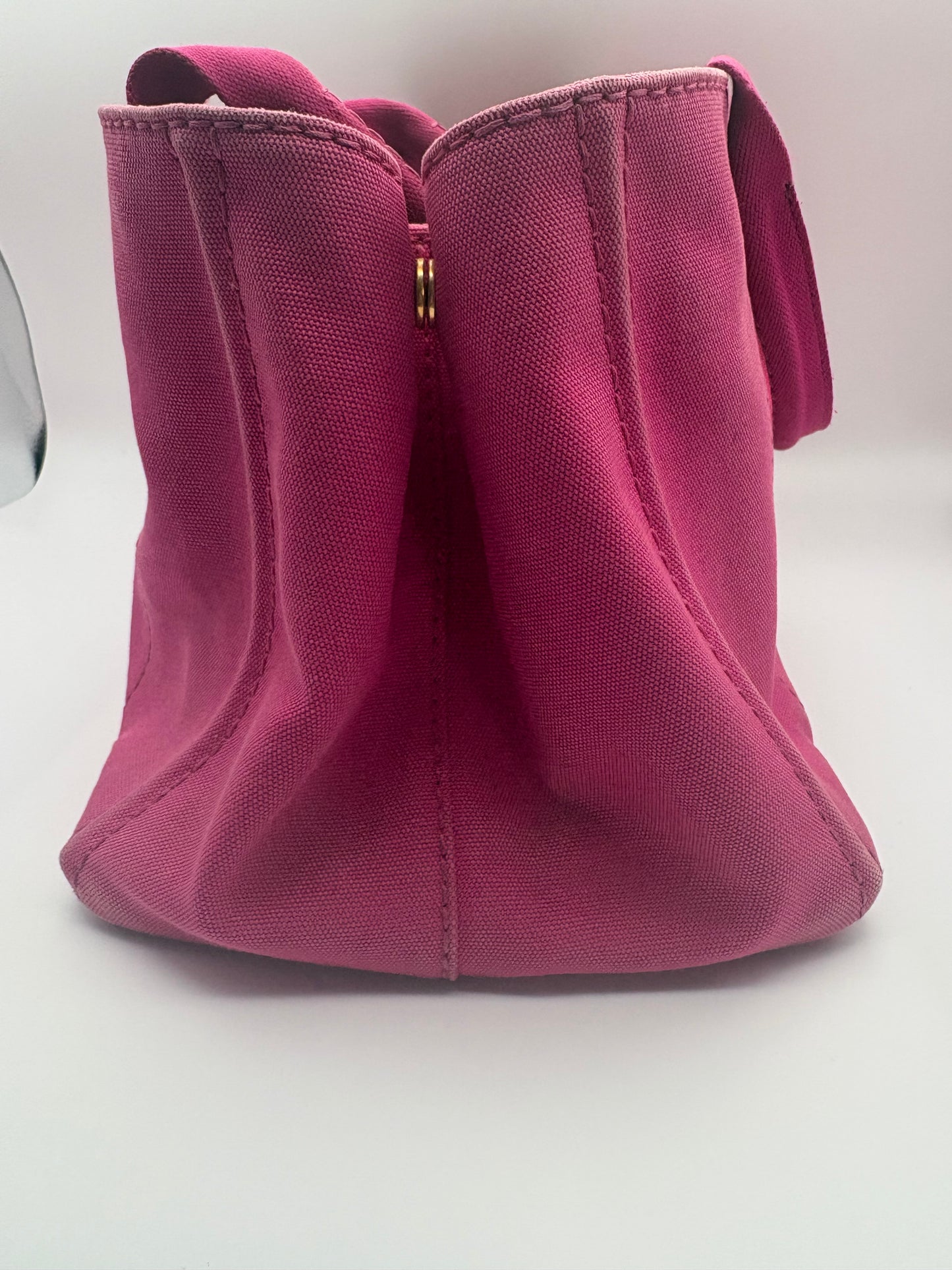 Prada Pink Canvas Canape Tote