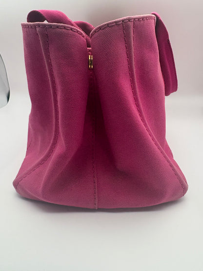 Prada Pink Canvas Canape Tote