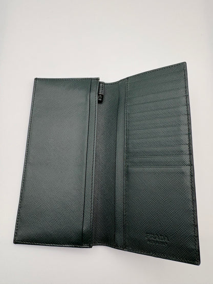 Prada Black Saffiano Long Walelt