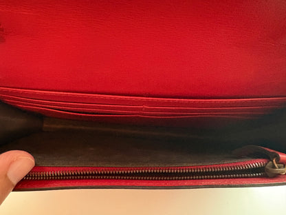 Gucci Queen Margaret Bee Chain Wallet / Crossbody Bag Tricolor Leather