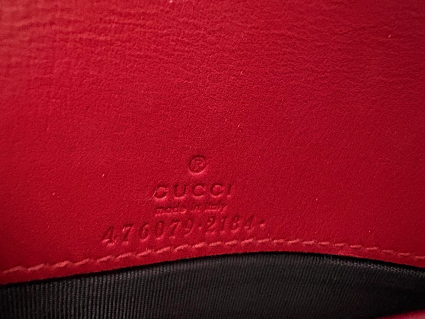 Gucci Queen Margaret Bee Chain Wallet / Crossbody Bag Tricolor Leather