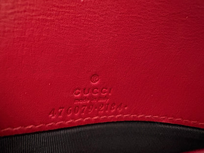 Gucci Queen Margaret Bee Chain Wallet / Crossbody Bag Tricolor Leather