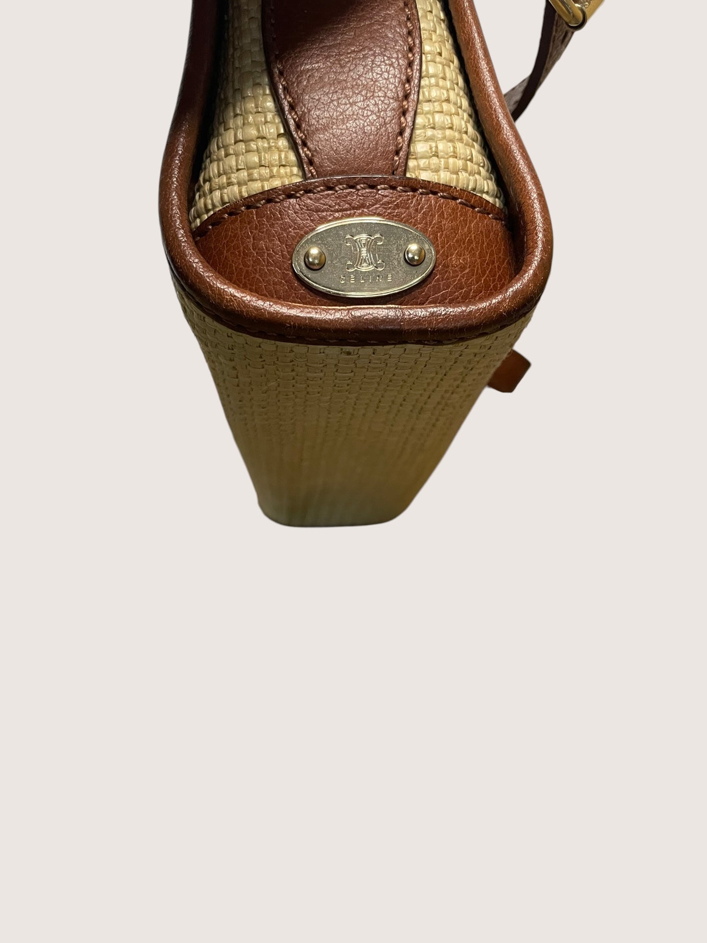 Celine Straw Shoulder Bag
