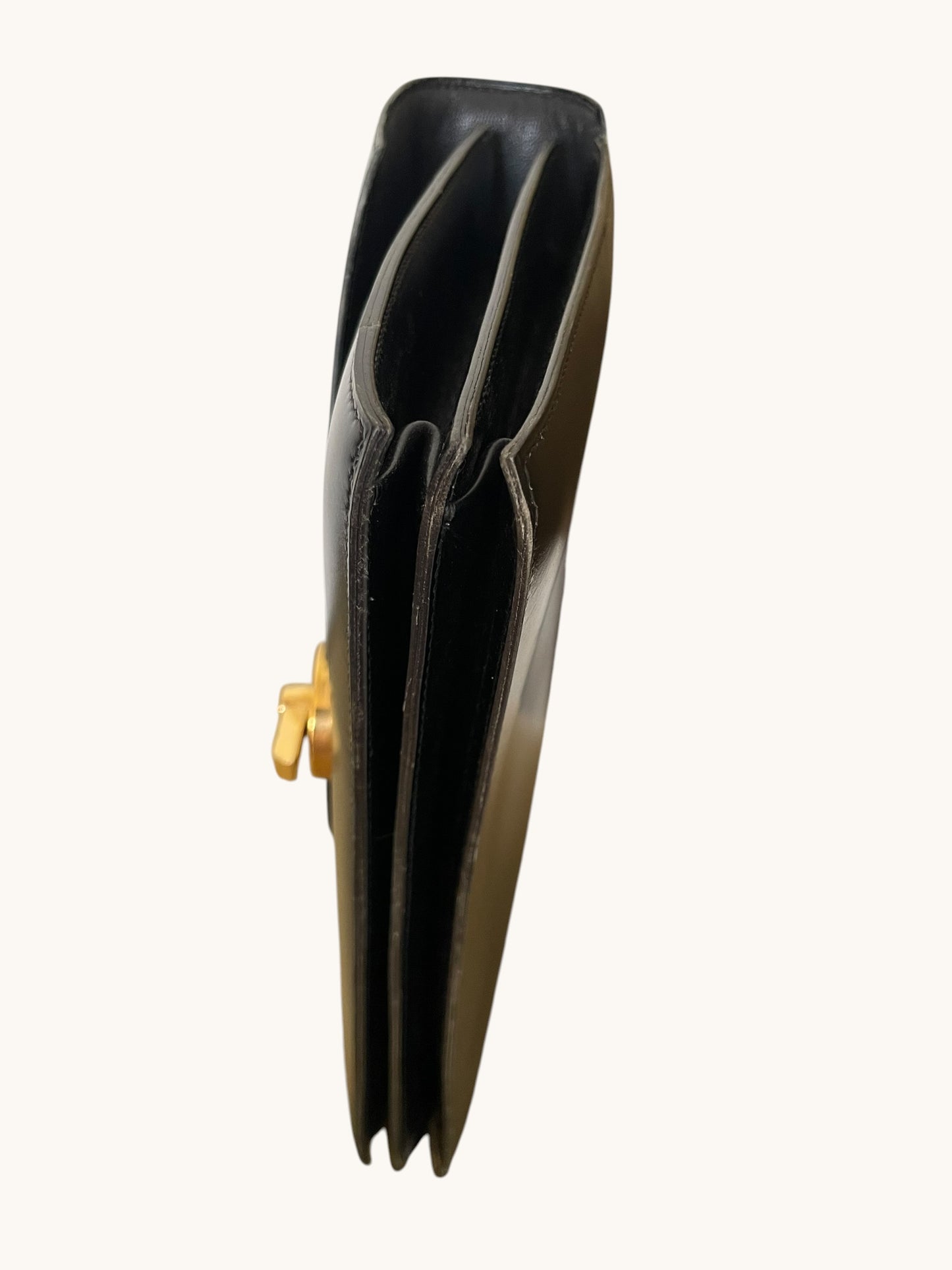 Hermes Vintage Handbag in Black Box Calf Leather