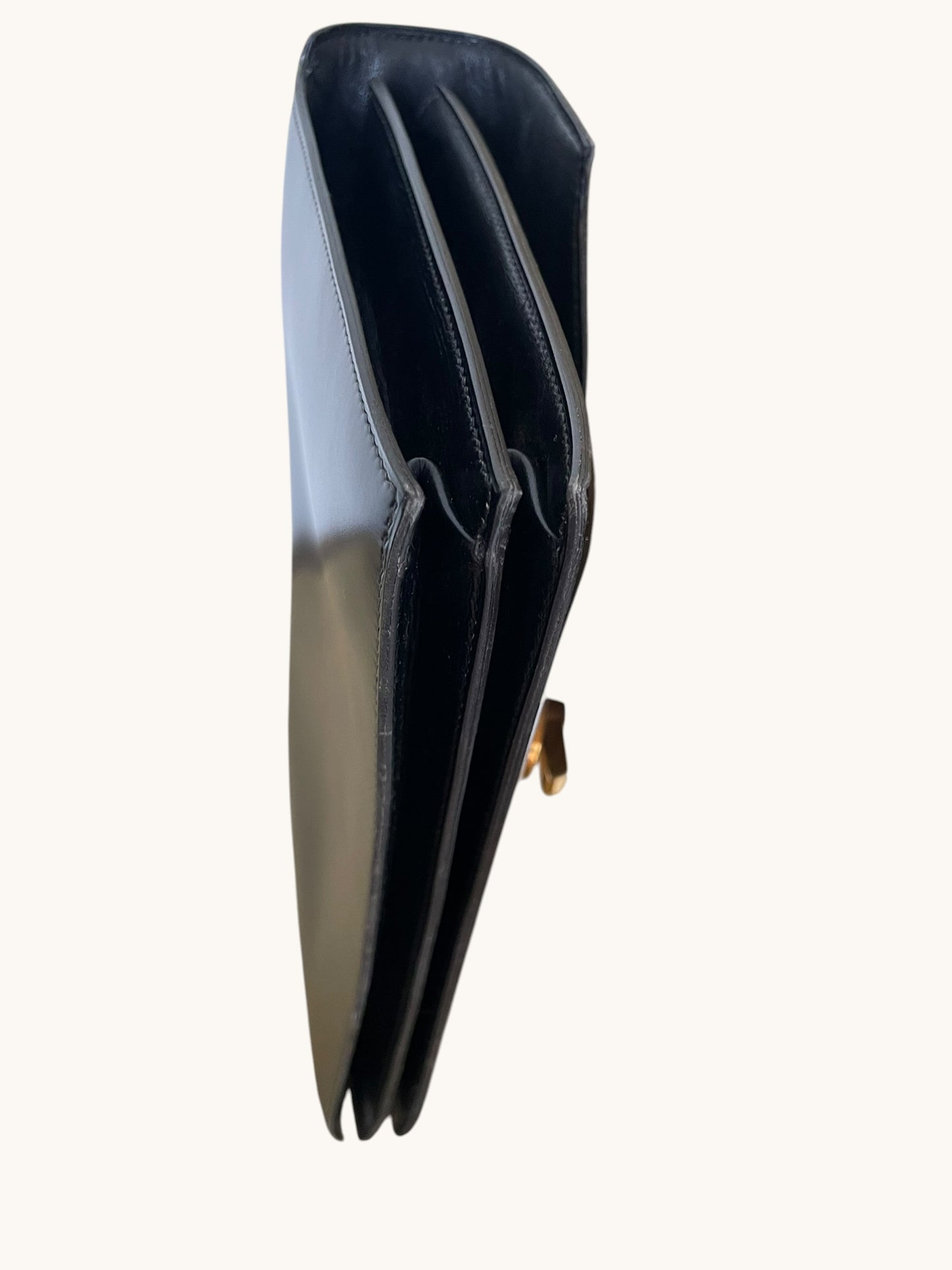 Hermes Vintage Handbag in Black Box Calf Leather