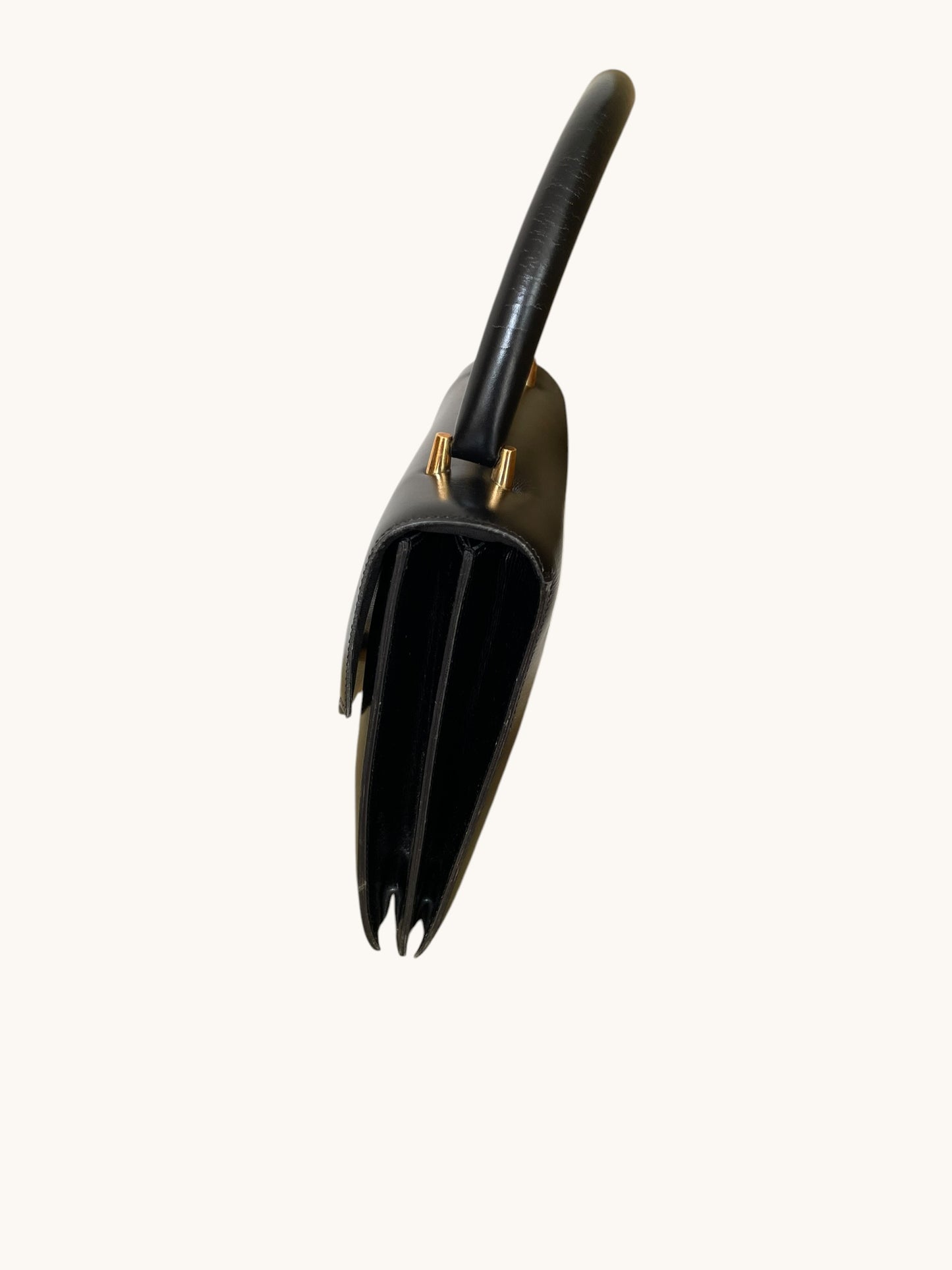 Hermes Vintage Handbag in Black Box Calf Leather